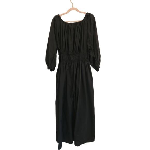 NWT Madewell V-Neck Balloon-Sleeve Maxi Dress Black 14 - Picture 8 of 11